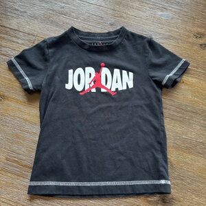 3/20$ Jordan Kids Toddler Black Tee with Red and White Logo size 4T